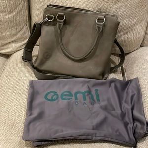 Leather Oemi diaper bag